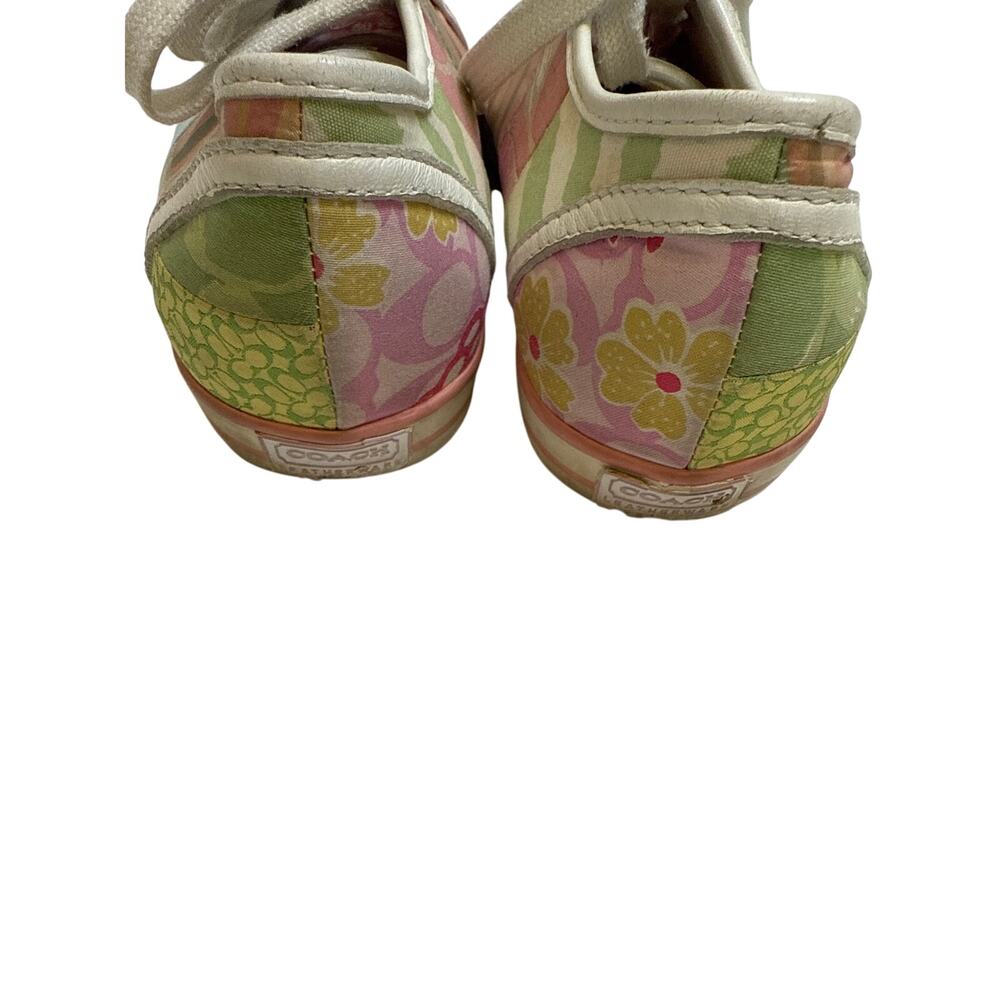 Coach Patchwork Dawnell Pastel Lace Up Sneakers Sz 6.5M Women’s Colorful - Picture 3 of 8
